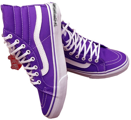 TRAMPKI VANS fioletowe wyższe  cena! r.36,5
