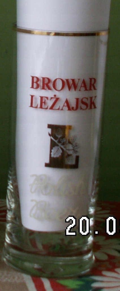 Historyczna szklanka browaru LEŻAJSK