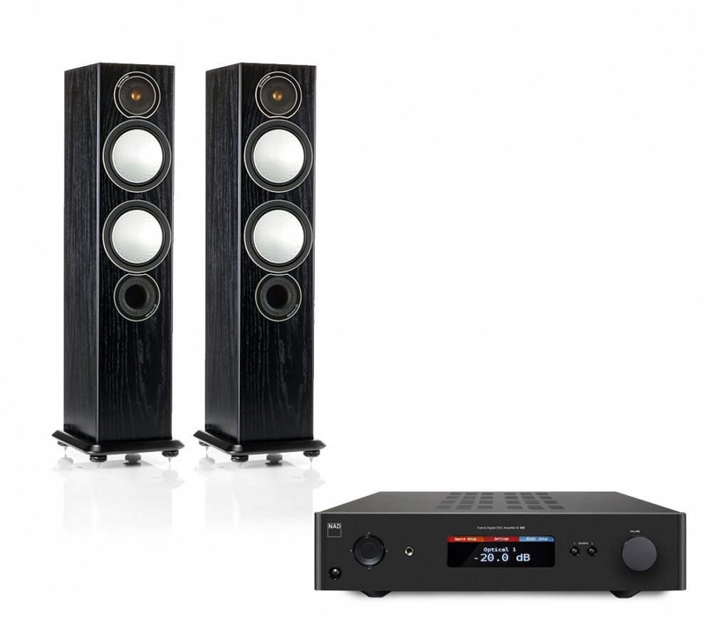 NAD C368 + MONITOR AUDIO SILVER 6 - SALON Q21