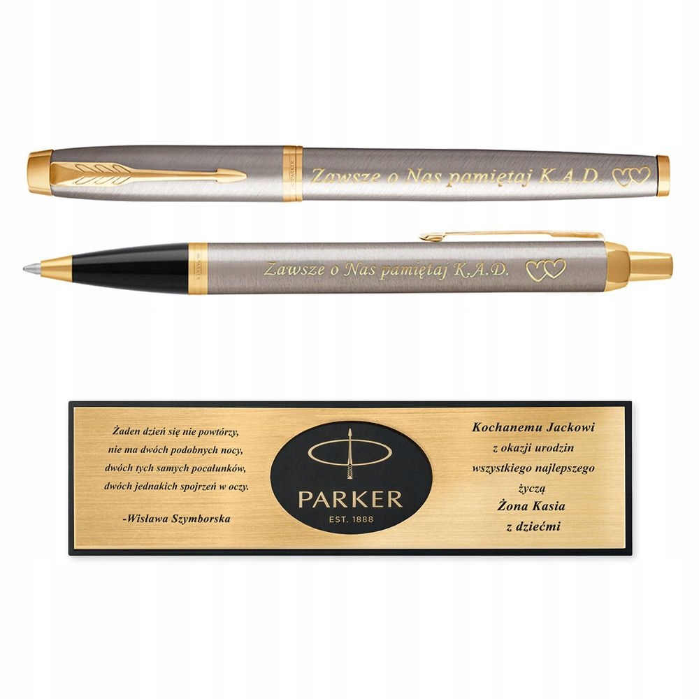 ZESTAW PARKER PIÓRO DŁUGOPIS BRUSHED GRAWER PAR63