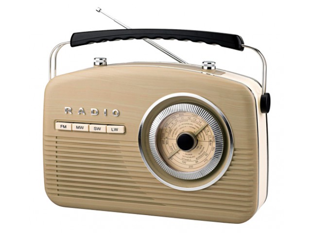 RADIO BEŻOWE W STYLU RETRO PRZENOŚNE CAMRY CR 1130