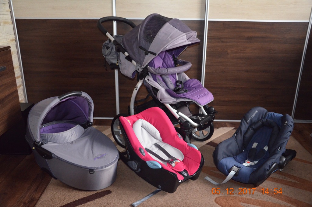 Wózek X-lander XA 3w1 Maxi Cosi X-car Amethyst BCM