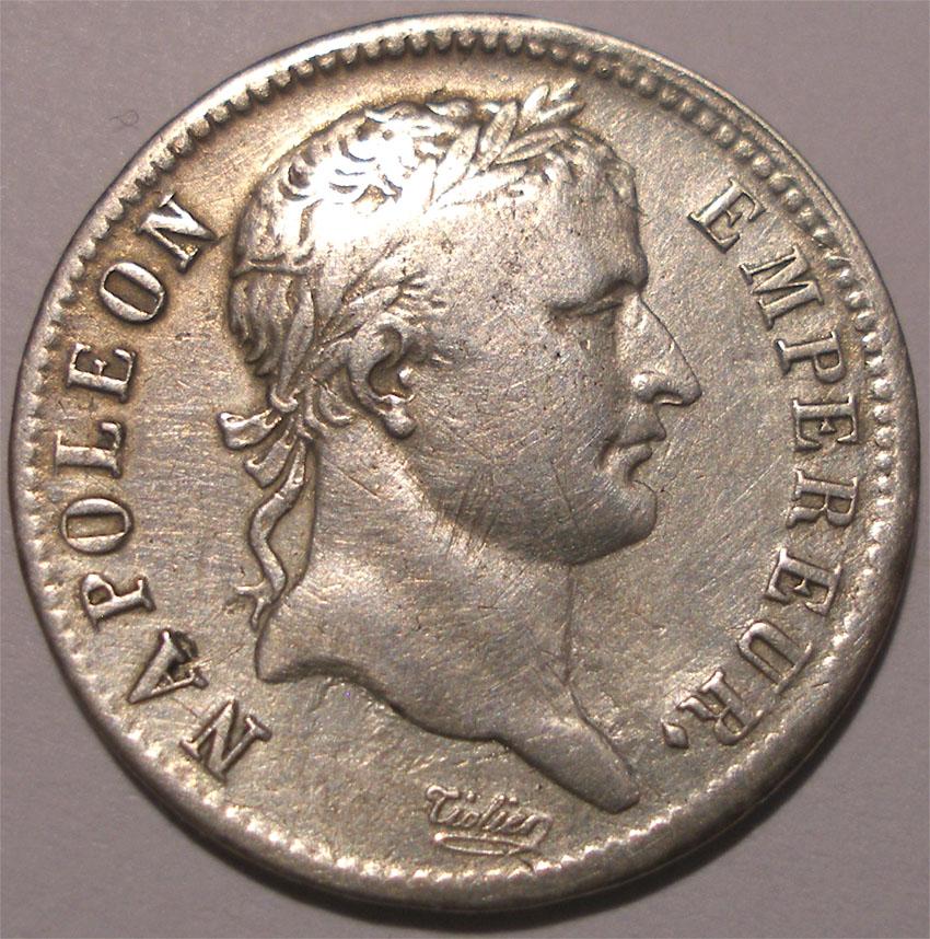 FRANCJA 1 frank (franc) 1810 A, ŁADNY I RZADKI