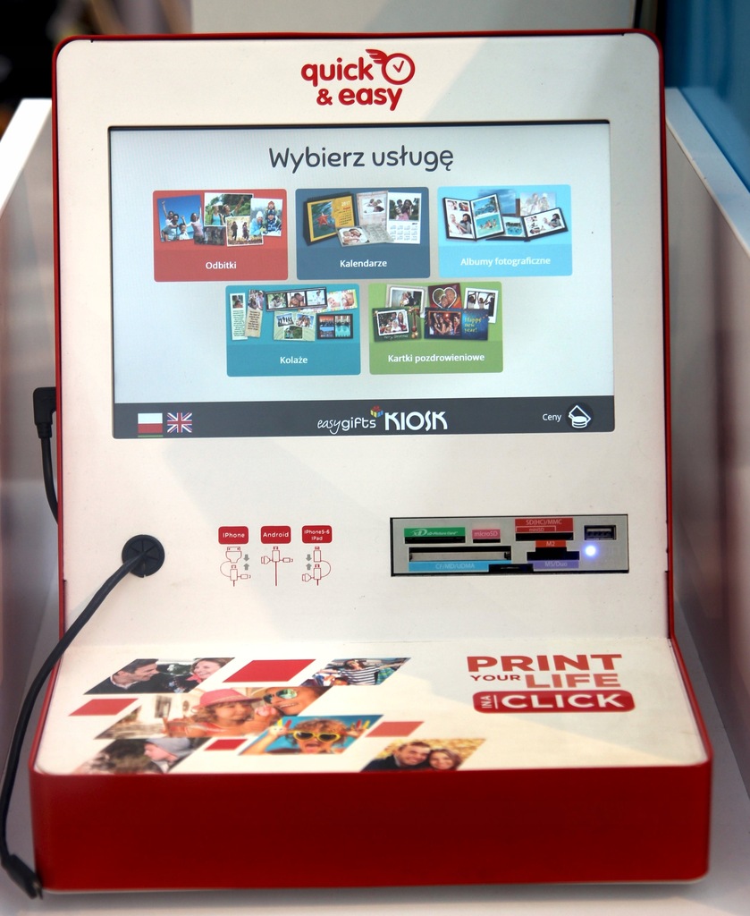 Foto kiosk Mitsubishi Easy Gifts i Drukarka K60