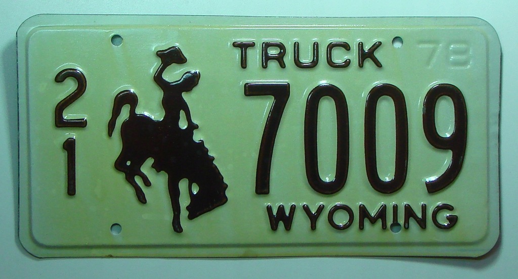Wyoming : Tablica rejestracyjna z USA