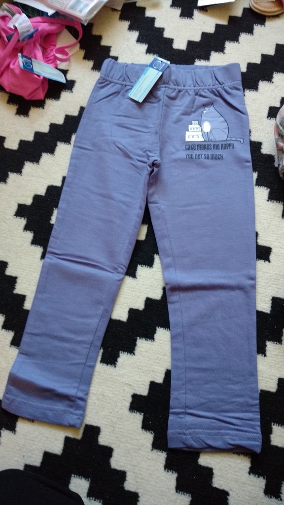 PETS fioletowe cienkie spodnie 104-110cm Nowe