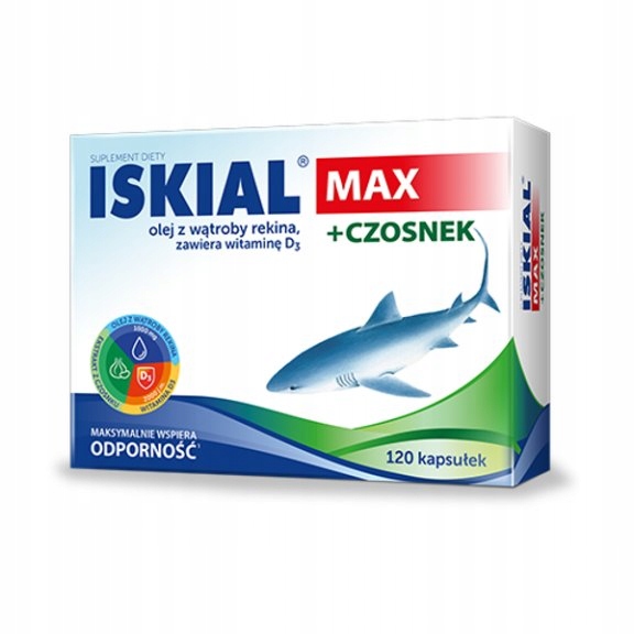 ISKIAL MAX + CZOSNEK Olej z wątroby rekina APTEKA