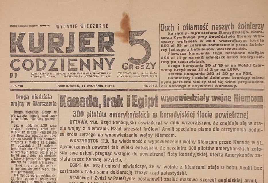 11 września 1939 KURJER CODZIENNY oryginał