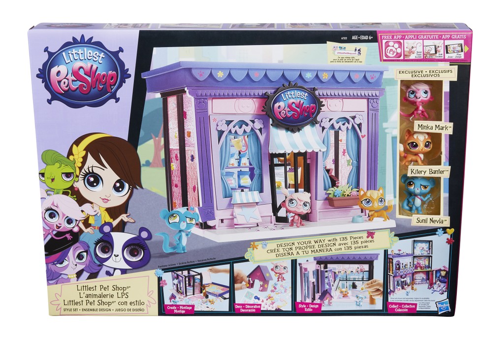 LITTLEST PET SHOP DUŻY STYLOWY SKLEPIK + 3 FIGURKI