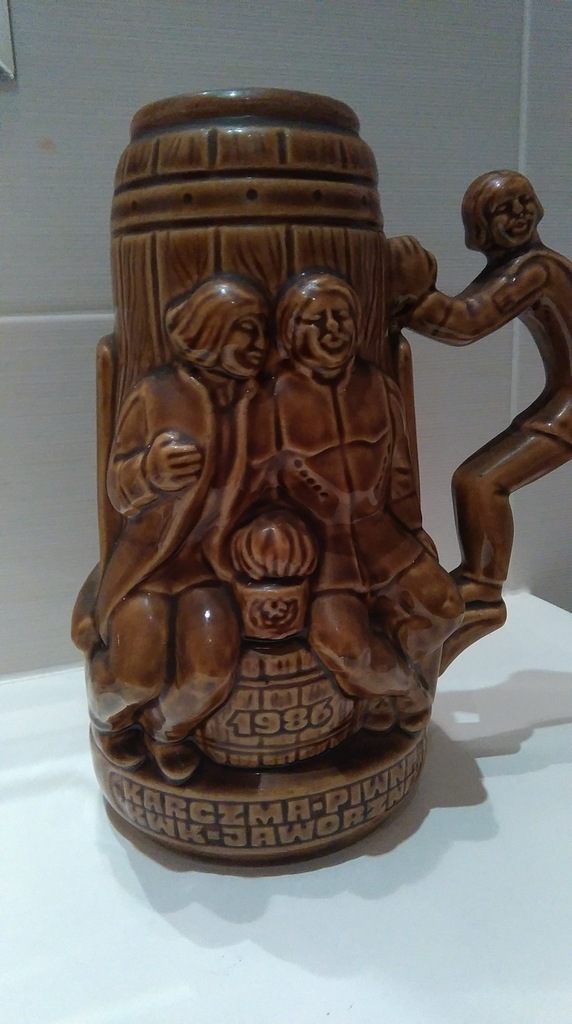 kufel ceramiczny KWK Jaworzno 1986r 1 litr unikat