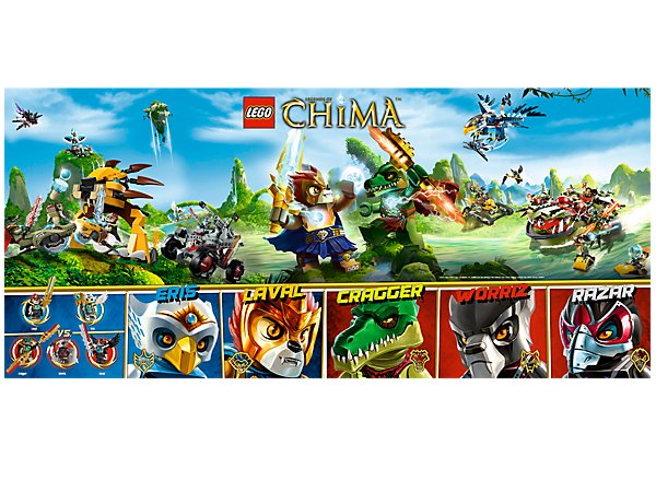 LEGO Legends of CHIMA  PLAKAT Eris Laval Cragger..