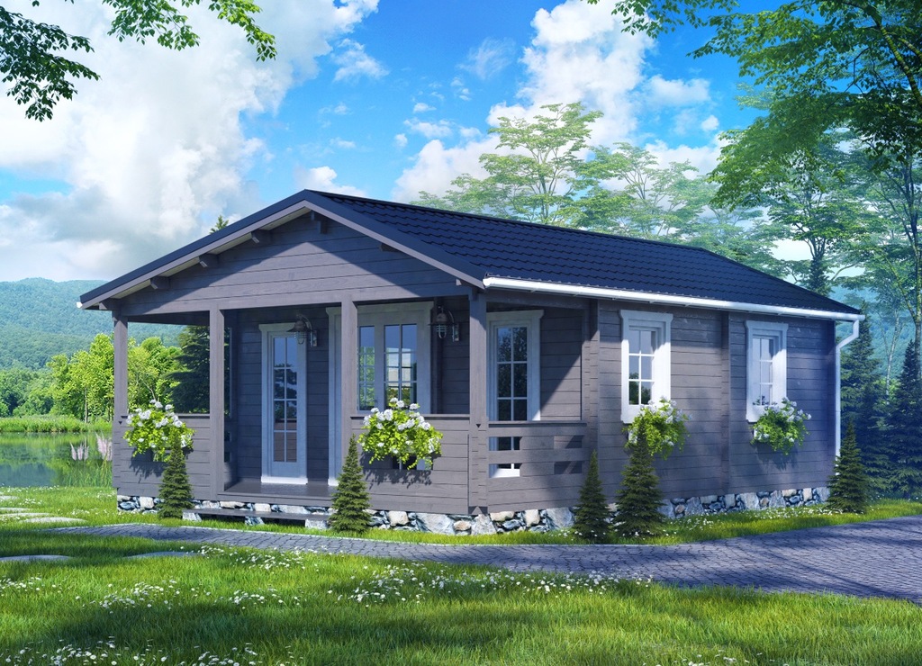 Domek letniskowy drewniany WENECJA 2, 6.0x6.0m 45m