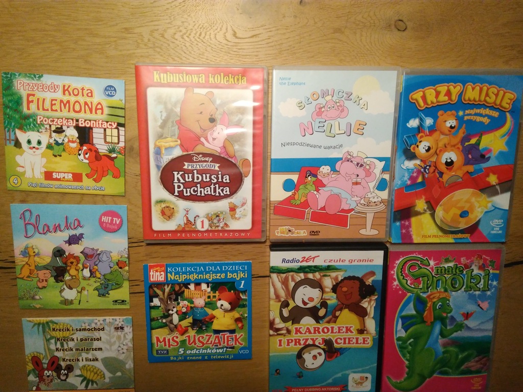 Filmy dla dzieci na DVD i VCD zestaw