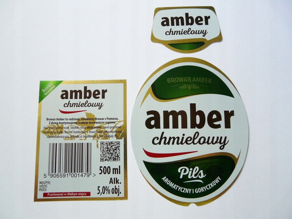 BROWAR AMBER BIELKÓWKO. Chmielowy pils. 500ml