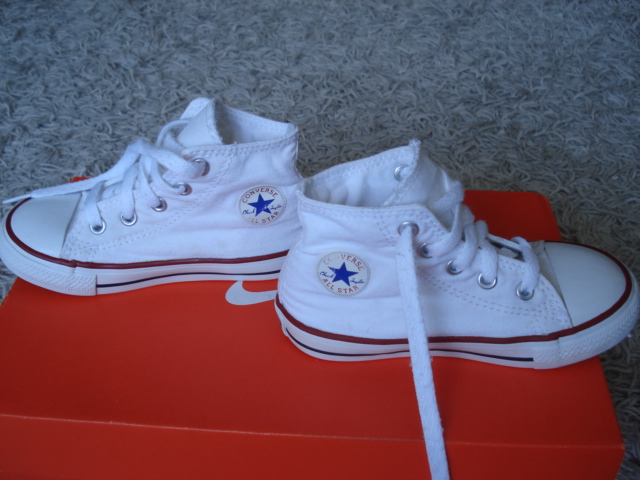 CONVERSE All Star 24 25 białe trampki wysokie
