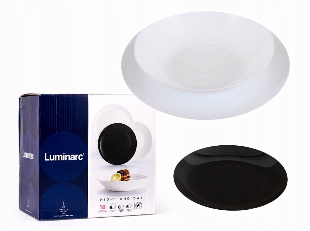 SERWIS OBIADOWY KOMPLET TALERZY 18 EL luminarc
