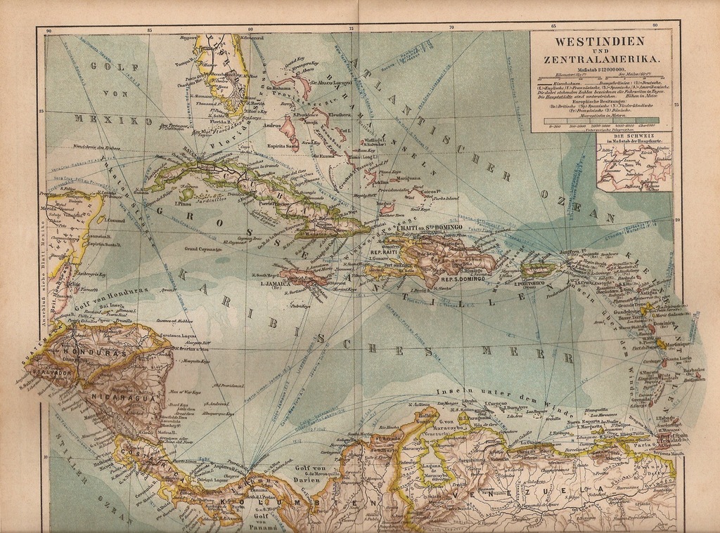 KUBA HAITI KARAIBY  ROK 1889