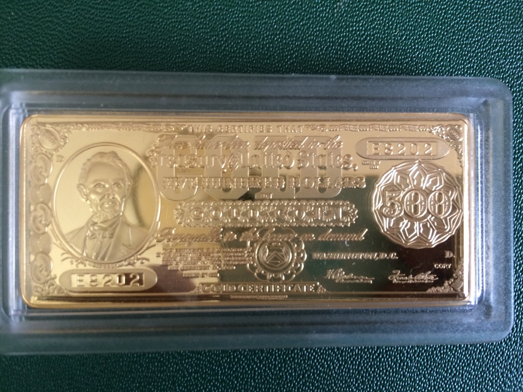 Oficjalna Sztabka Kolekcjonerska - 500 Dolarów