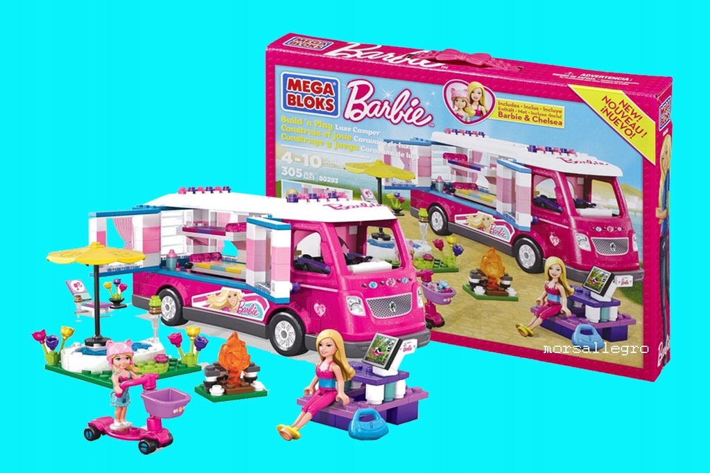 BARBIE CAMPER KLOCKI MEGA BLOCK