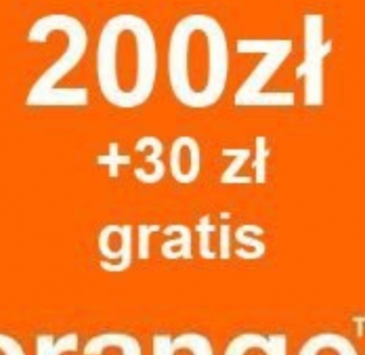 Doładowanie Orange NJU 200 zł +30 zł GRATIS!