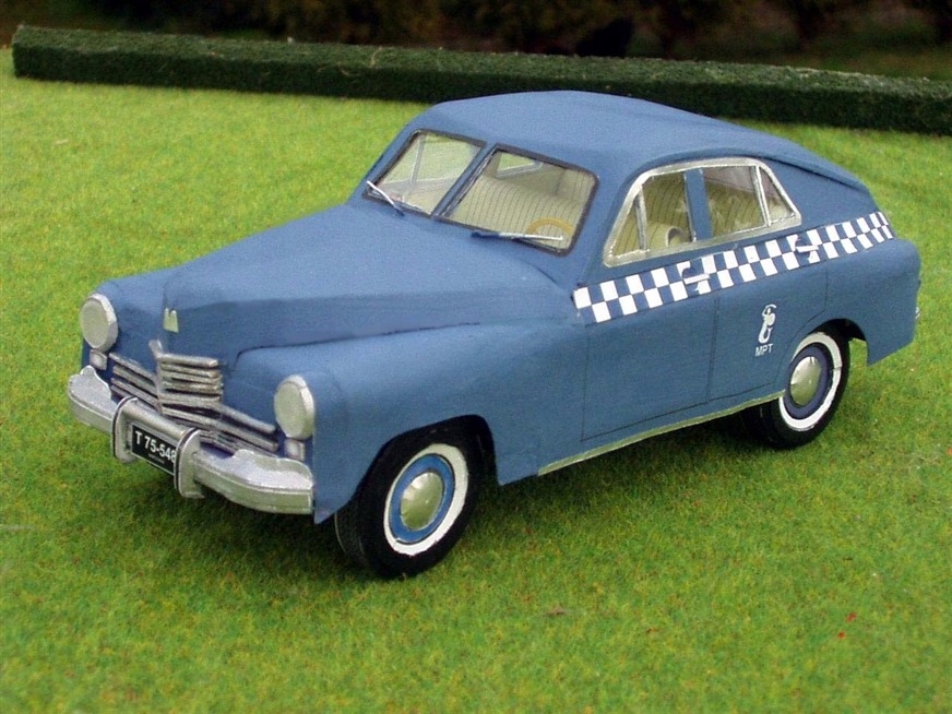 Model Kartonowy FSO M.-20 WARSZAWA SAMOCHÓD Z 1954