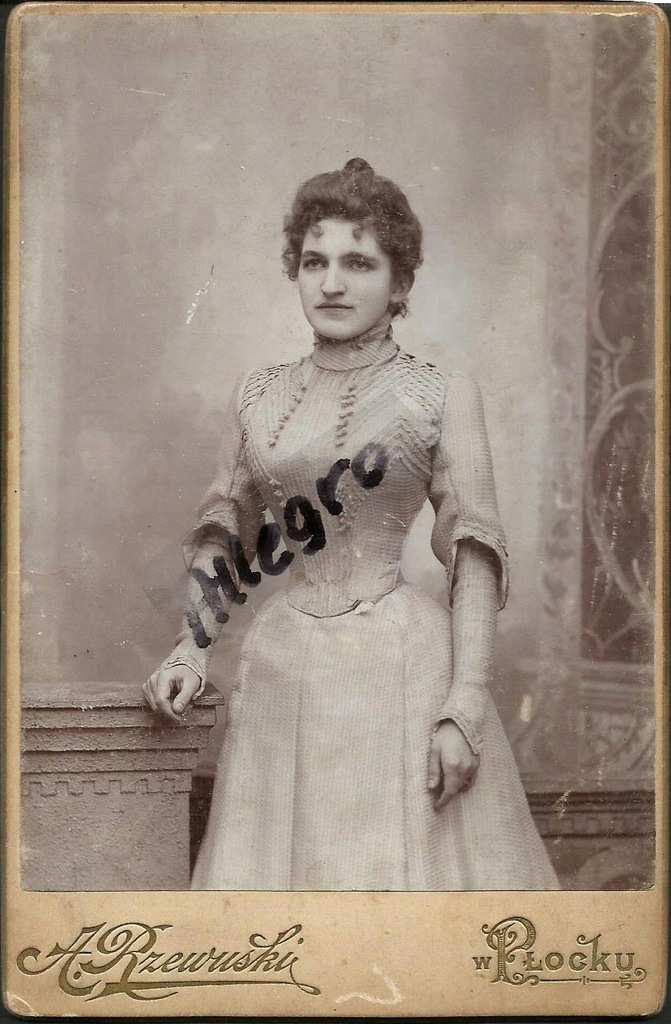 Płock Rzewuski dama strój gabinetowe gorset 1901