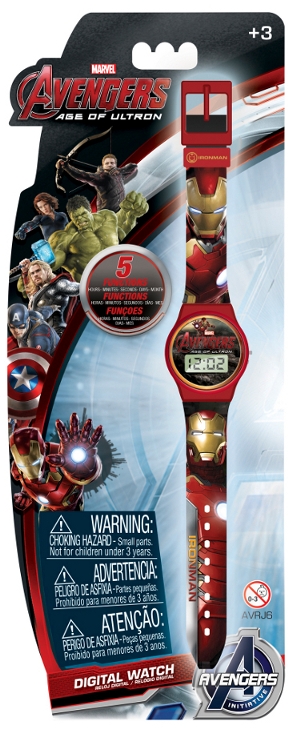 Avengers ZEGAREK  dziecięcy LCD  Iron Man