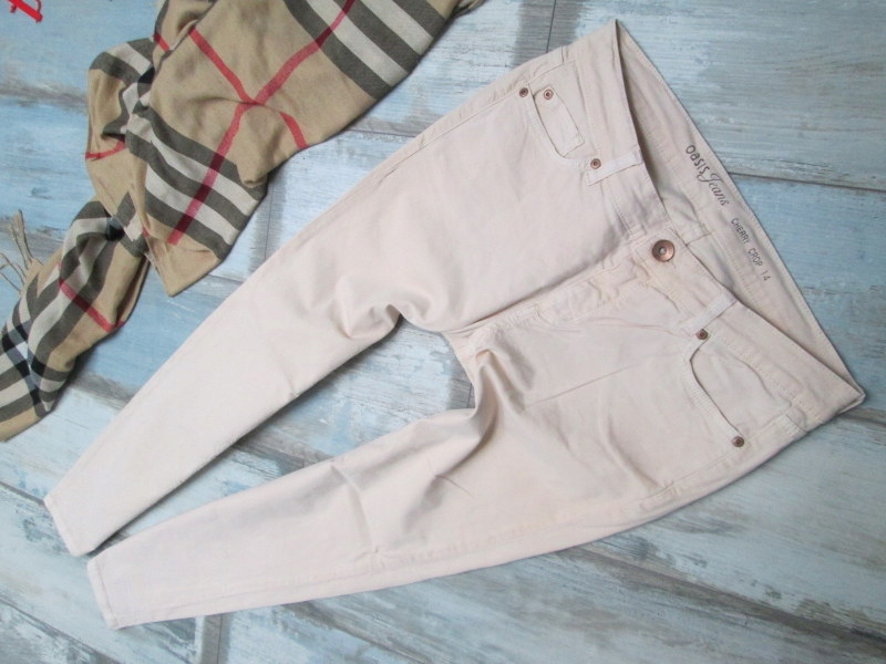 OASIS___skinny spodnie rurki jeans_ CROP__42 XL