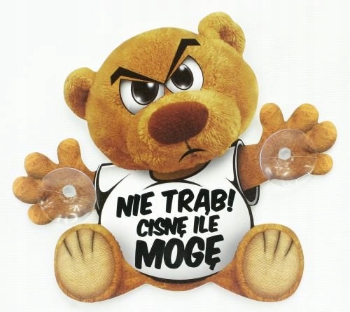 FUNNY BEAR ZAWIESZKA DO AUTA ŚMIESZNY PREZENT MIŚ
