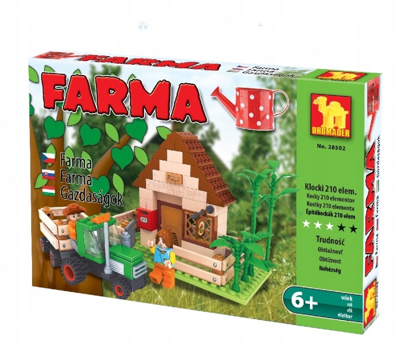 KLOCKI FARMA DOM Z TRAKTOREM 210 ELEMENTÓW LIDZIKI