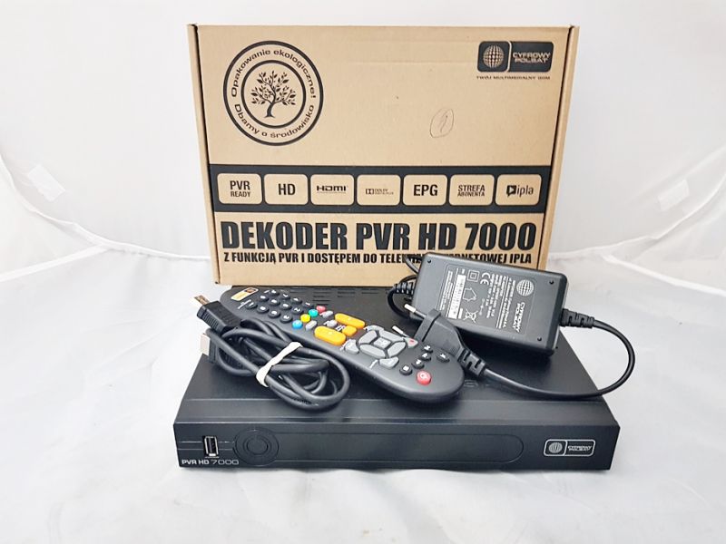 DEKODER POLSAT PVR HD 7000 PUDEŁKO DYSK HDD