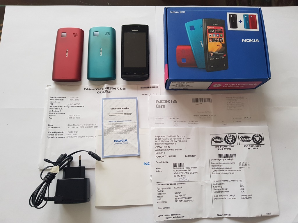 NOKIA 500 KOD ZABEZPIECZEŃ KOMPLET BEZ LCKA KONIN 