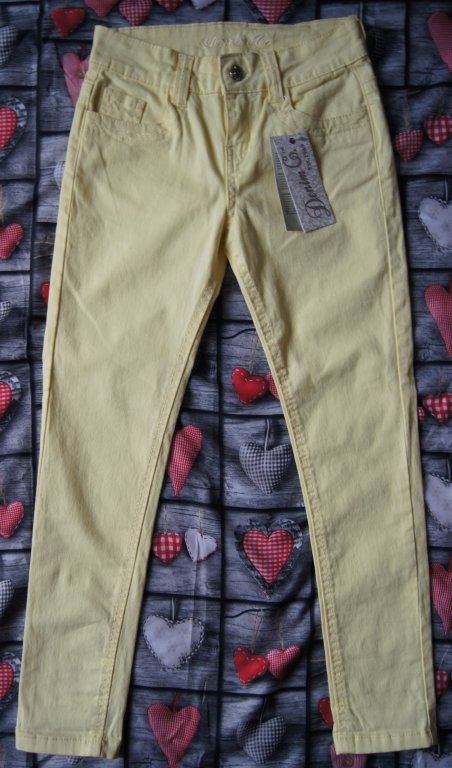 Cytrynowe spodnie jeansowe DENIM CO r 134 cm 8-9 l
