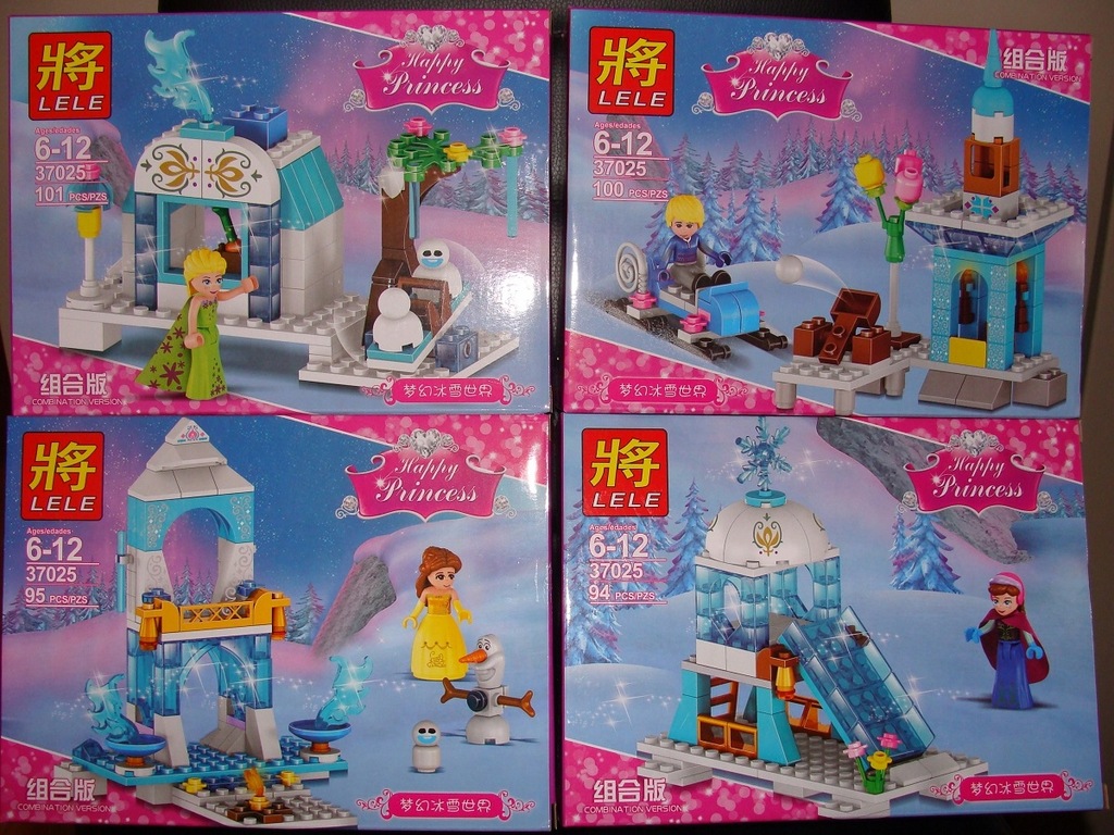 Klocki Zestaw 4 SZT. LELE - FROZEN ELZA ANNA KRIST