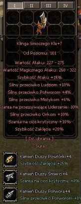 Top pve w grze Metin2 Negros Klinga Smoczego Kła+7
