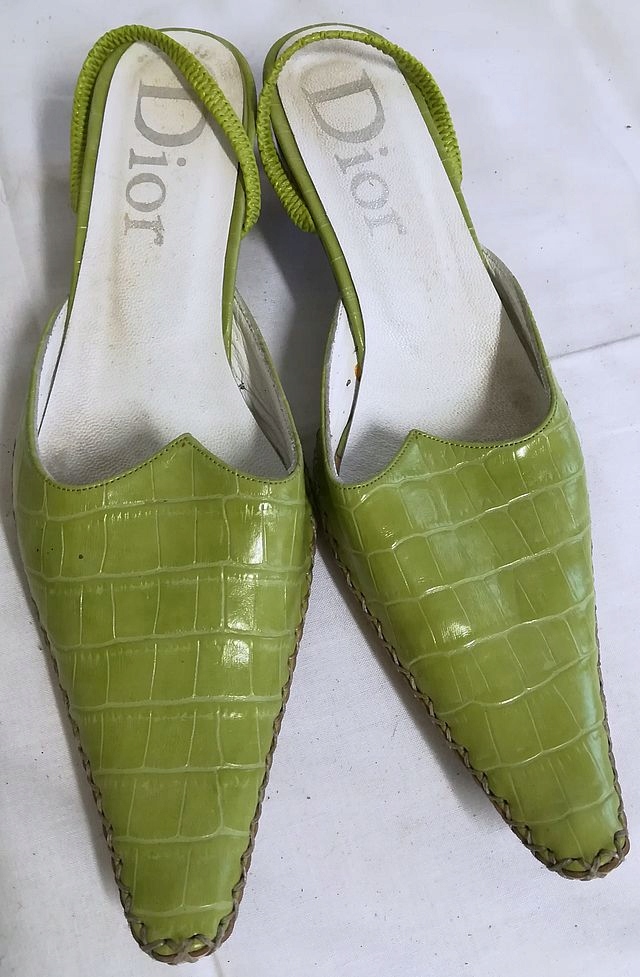 Buty damskie DIOR klapki zielone 39