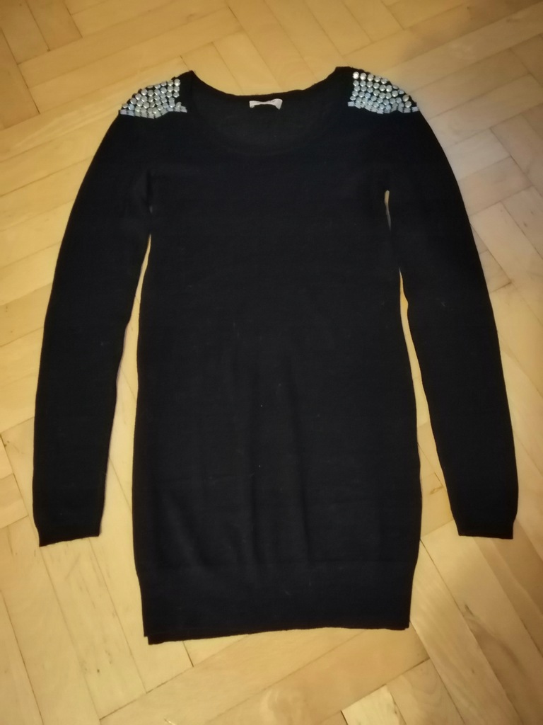 Orsay czarna dłuższa bluzka tunika dżety
