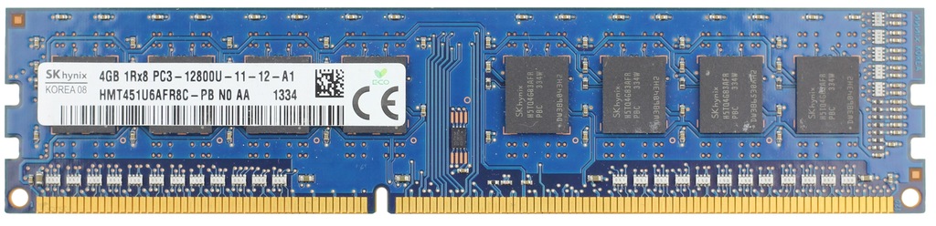 4GB 1600MHz DDR3 HYNIX 1Rx8 PC3-12800U 11-12-A1 FV