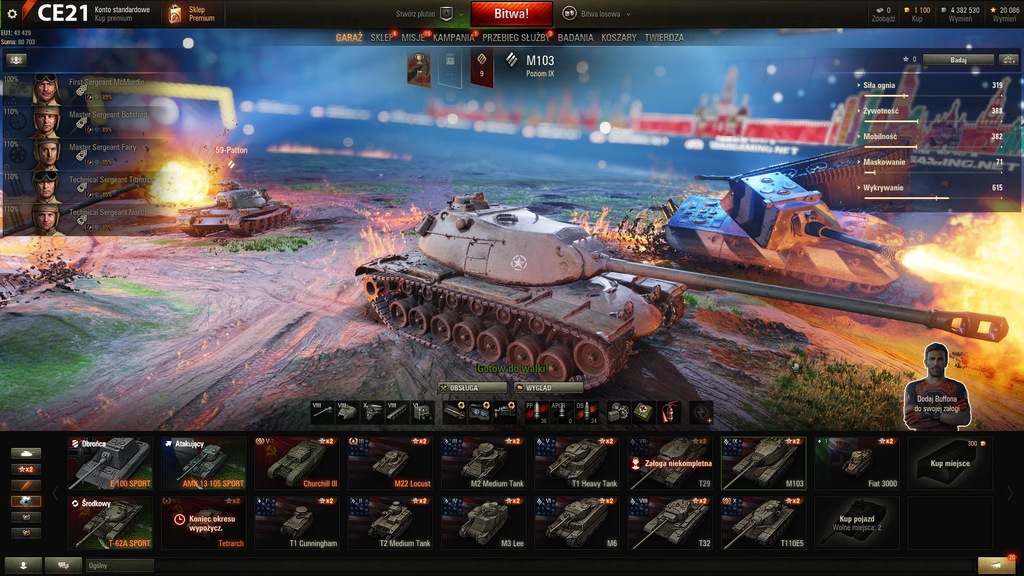 CE21 Tanie konto World of tanks wszystkie tiery