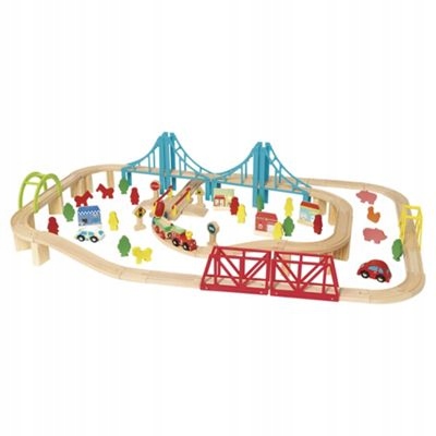 KOLEJKA DREWNIANA 100 el. CAROUSEL jak IKEA,BRIO