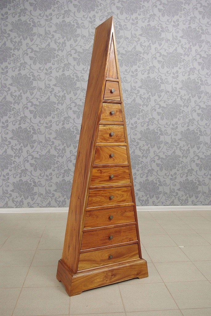 4713 Komoda piramida drewno egzotyczne