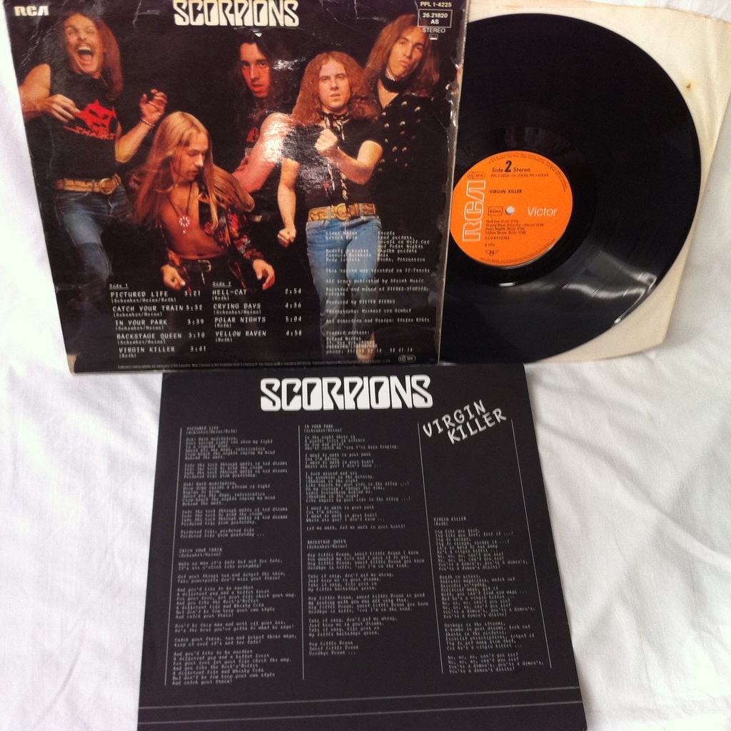 SCORPIONS Virgin Killer LP 1976 RCA Rec. DE press