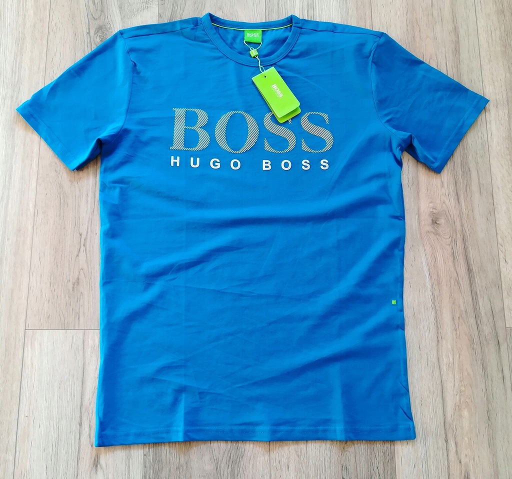 HUGO BOSS T-SHIRT GREEN ORG. ROZM. M