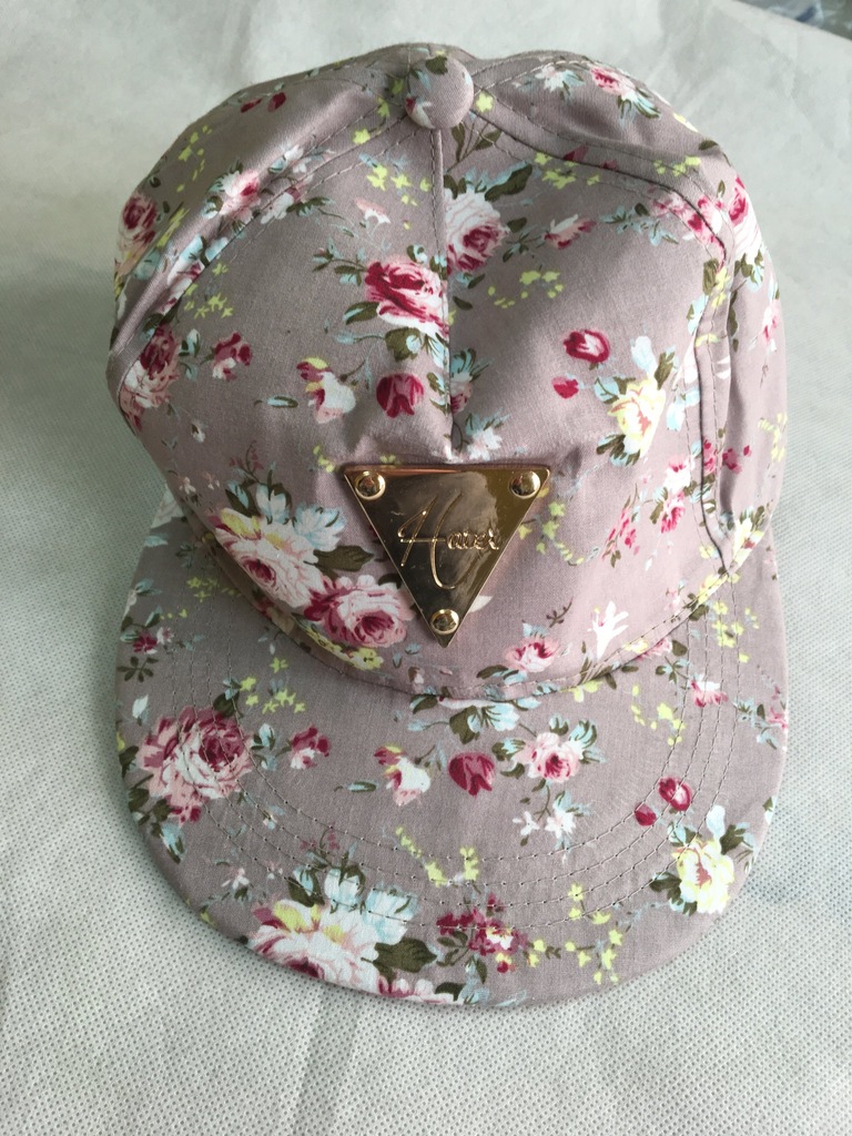 Q4726 HATER CZAPKA Z DASZKIEM W KWIATKI FULL CAP