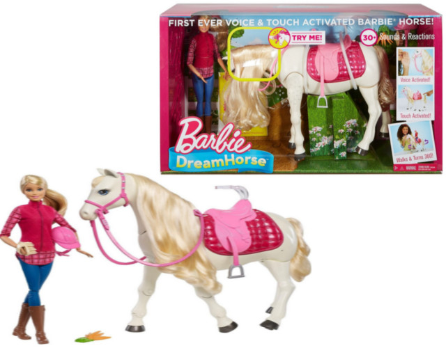 BARBIE INTERAKTYWNY KOŃ LALKA DŻOKEJKA FRV36