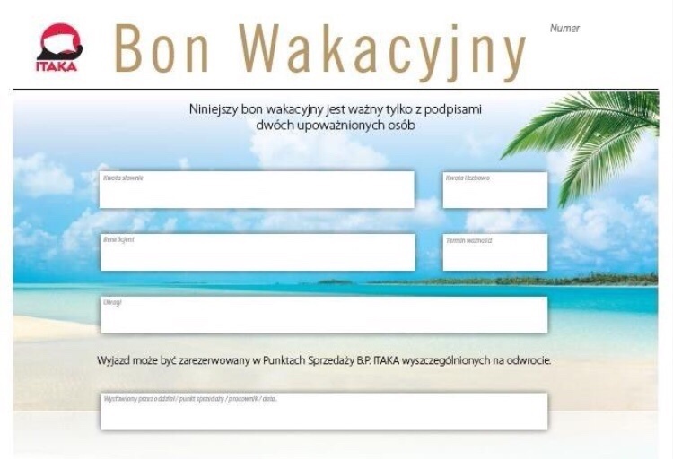 Voucher ITAKA 10000 zł Bon Travelpass Tui OKAZJA!
