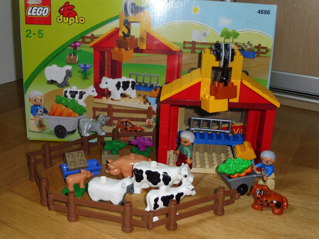 Duży zestaw LEGO DUPLO wieś domek st bdb