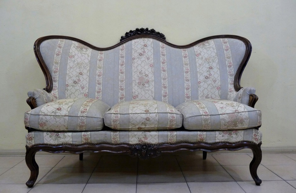 PIĘKNA RZEŹBIONA SOFA KANAPA ANTYK