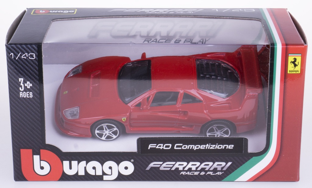 FERRARI F40 COMPETIZIONE MODEL METAL BBURAGO 1:43