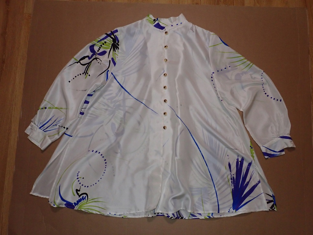 MARIMEKKO - koszula vintage, 100% JEDWAB- oversize